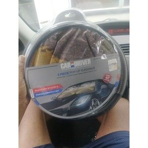 2PC Car & Driver Pop Up Car Sun Shade Jumbo Size